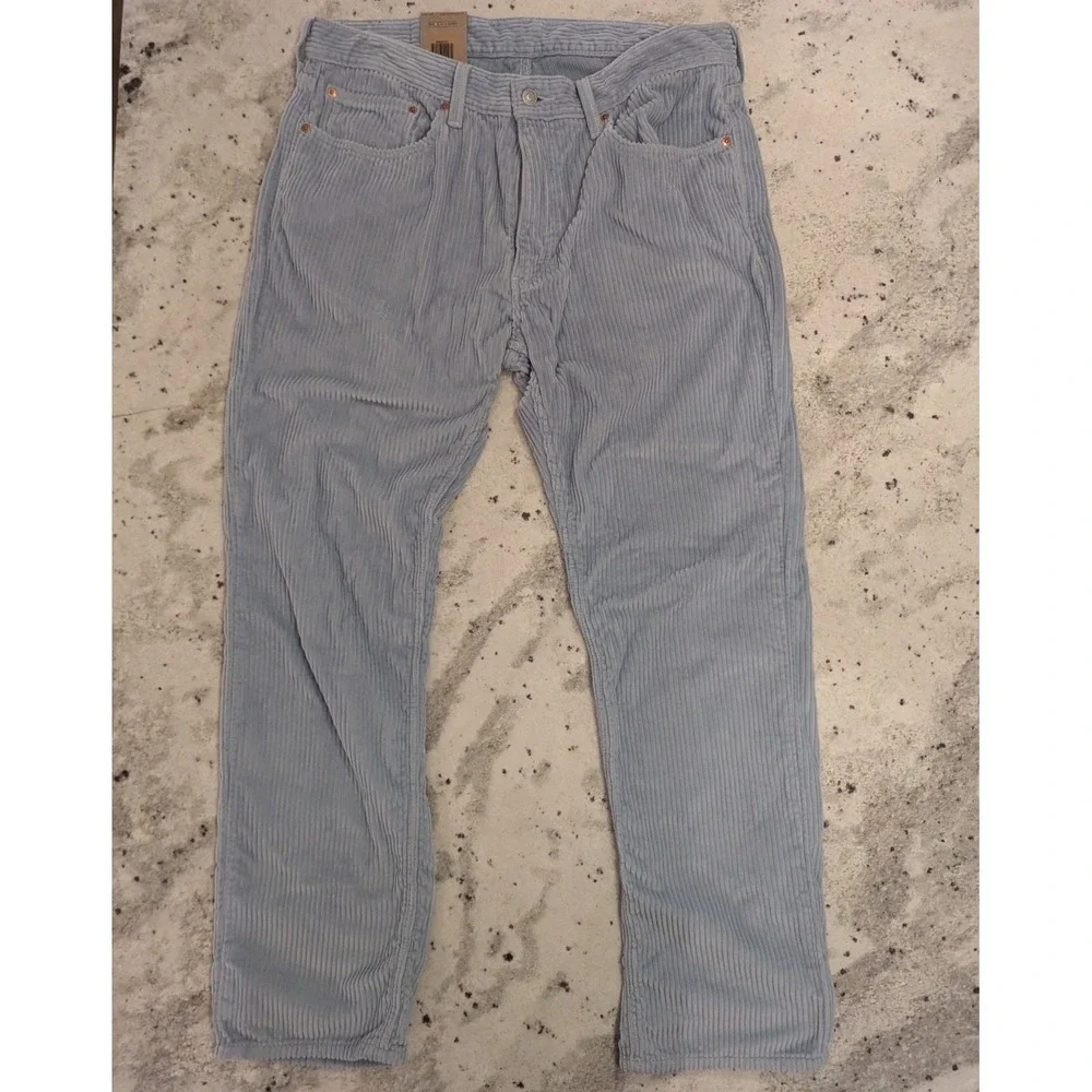 Levi's 559 Corduroy Relaxed Straight Light Blue‎ Men's 36x32 Thick Jeans